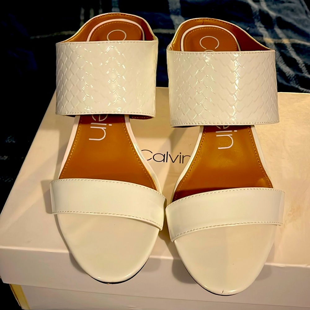 Calvin Klein White Sandals